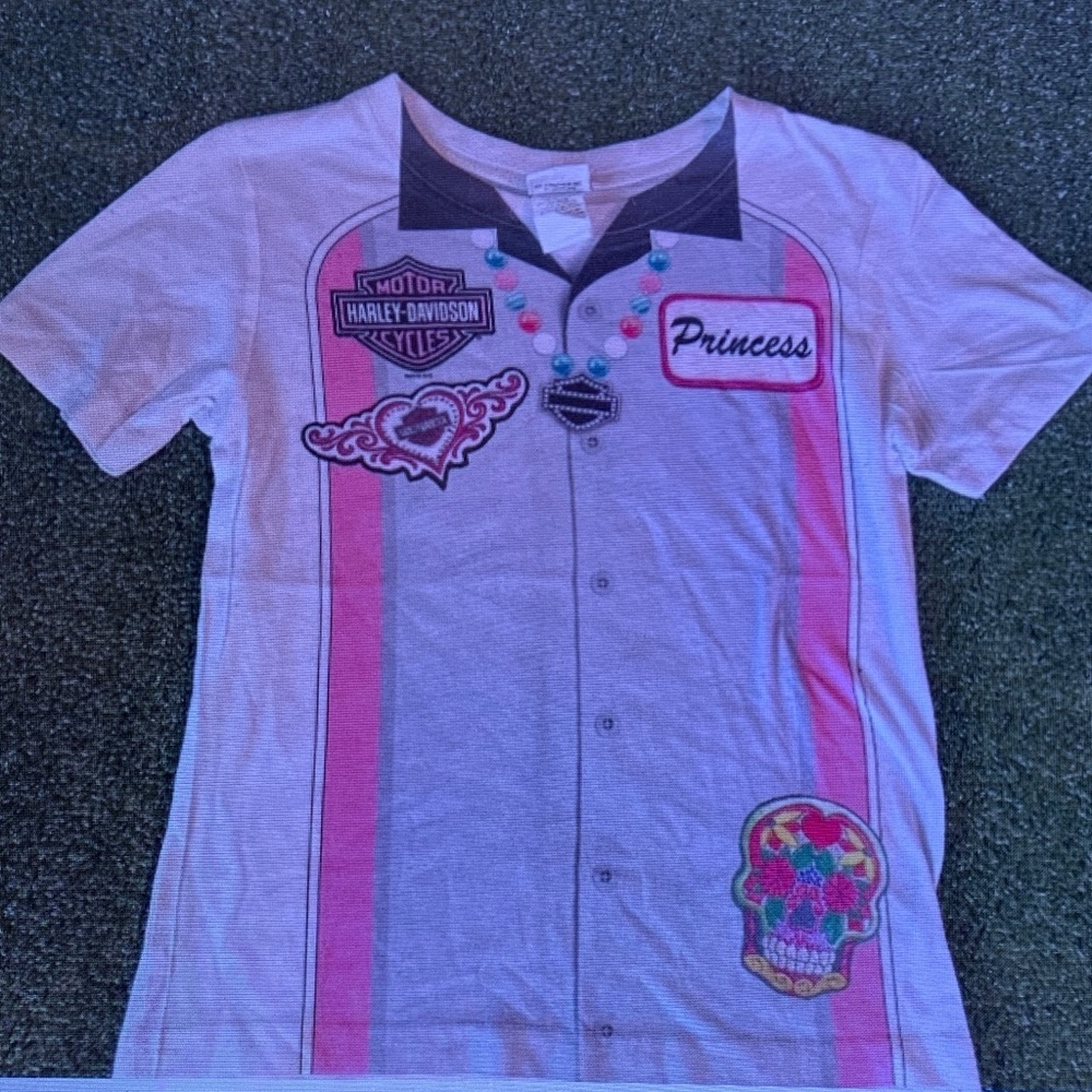 Harley-Davidson Pink Short Sleeve 'Princess' Graphic Tee